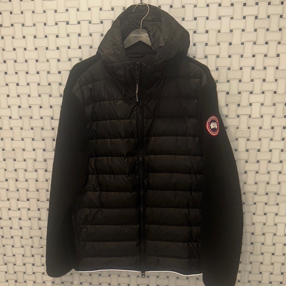 Canada Goose Black Hooded Puffer Jacket